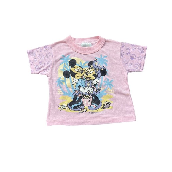 Vtg Mickey and Minnie Beach Shirt The Walt Disney Company Sz 4T - Picture 1 of 14